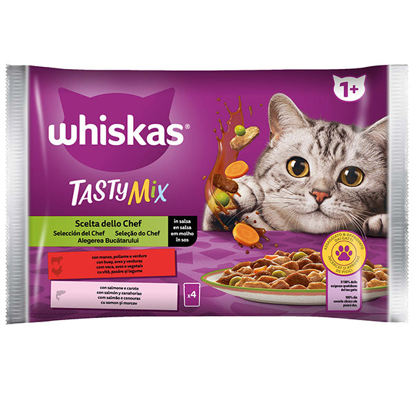 Whiskas - Tasty Mix Scelta dello Chef 4X85G Whiskas - Tasty Mix Scelta dello Chef 4X85G